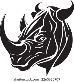 rhino head logo icon vector illustration template