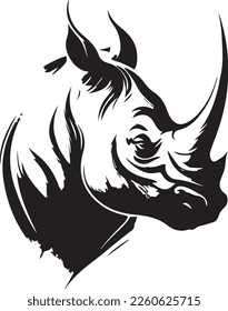 rhino head logo icon vector illustration template