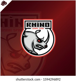 rhino head logo for sports team