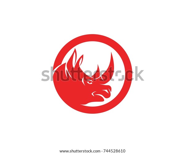 Rhino Head Logos Symbols Stock Vector (Royalty Free) 744528610