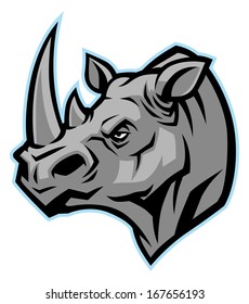 rhino head mascot