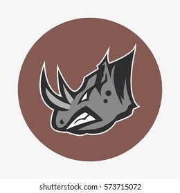 Rhino head mascot style, esport design