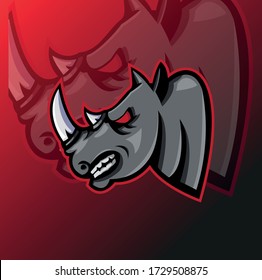 Rhino head vector, rhino esport logo team, rhino emblem vector