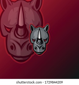 Rhino head vector, rhino esport logo team, rhino emblem vector