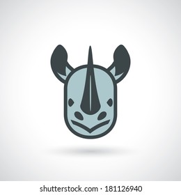 Rhino head - vector illustration