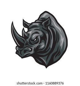 Rhino Head Vector Logo Design Icon Template