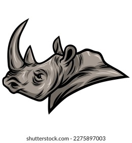 Rhino Head Vector Logo Design Icon Template