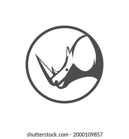 Vector de diseño de logotipo de cuernos de rinoceronte