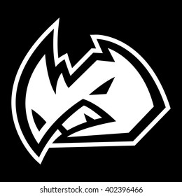 Rhino Horns Animal Cartoon vector icon
