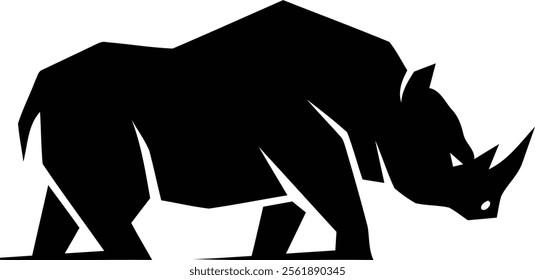 Rhino icon black color vector