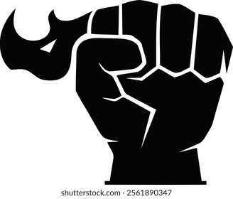 Rhino icon black color vector