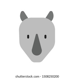Rhino icon in flat style