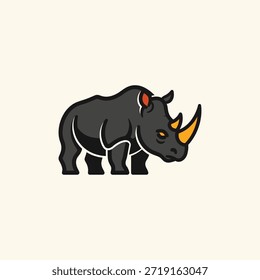 Rhino icon flat vector design.
