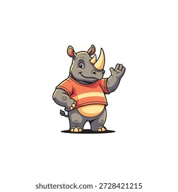 Ícone Rhino design de vetor plano.