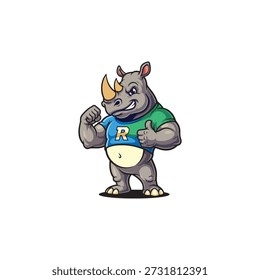 Rhino-Symbol flaches Vektordesign.
