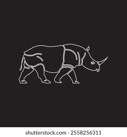 Rhino icon Illustration Element Design