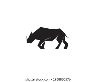 Rhino-Symbol , Logo-Design, Vektorvorlage. Modernes Safari-Tiersymbol .