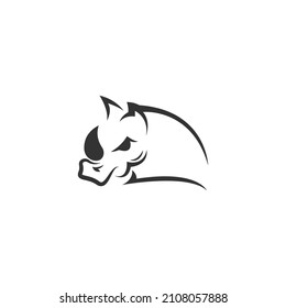 Rhino icon logo design template vector