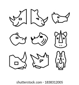 rhino icon or logo isolated sign symbol vector illustration - Collection of high quality black style vector icons
