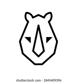 rhino icon or logo isolated sign symbol vector illustration - high quality black style vector icons
