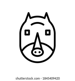 rhino icon or logo isolated sign symbol vector illustration - high quality black style vector icons
