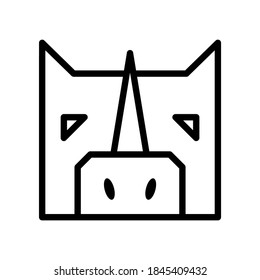rhino icon or logo isolated sign symbol vector illustration - high quality black style vector icons
