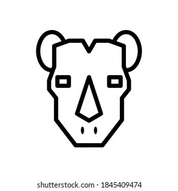 rhino icon or logo isolated sign symbol vector illustration - high quality black style vector icons
