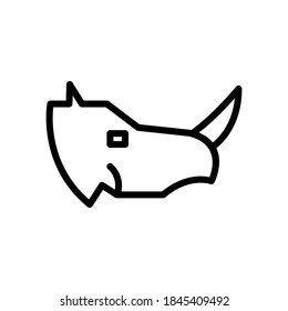 rhino icon or logo isolated sign symbol vector illustration - high quality black style vector icons
