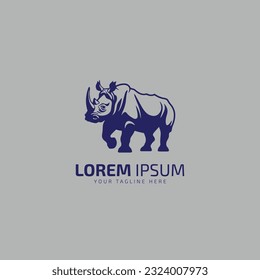 rhino icon logo template rhino vector