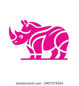 rhino icon logo vector editable