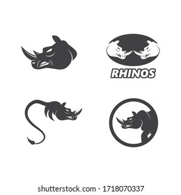 Logo des Rhino-Symbols, Vektorgrafik-Design-Vorlage