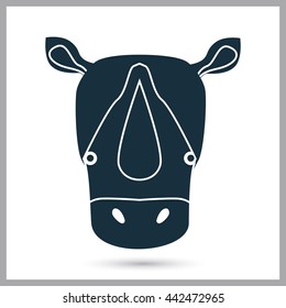 Rhino icon on the background