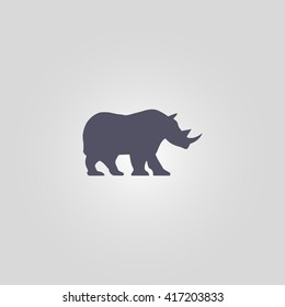 Rhino Icon. Safari Animal