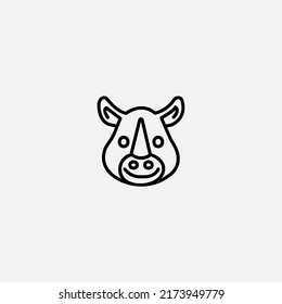 Rhino icon sign vector,Symbol, logo illustration for web and mobile