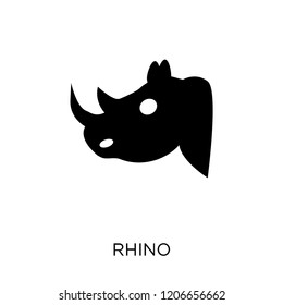 Rhino icon. Rhino symbol design from Animals collection. Simple element vector illustration on white background.