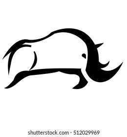 rhino icon - vector illustrator