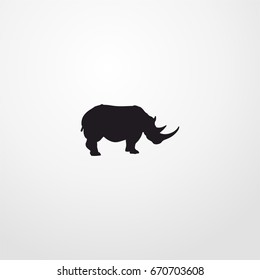 Rhino Icon. Vector Sign Symbol On White Background