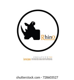 Rhino icon.vector illustration.