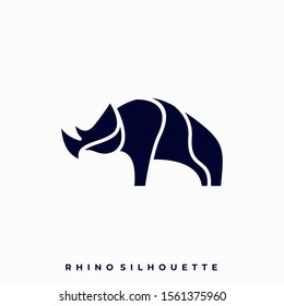 Rhino Illustration Vector Template, Suitable for Creative Industry, Multimedia, entertainment, Educations, Shop, and any related business