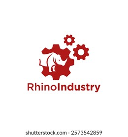 Rhino Industry Logo Design Tech Animals