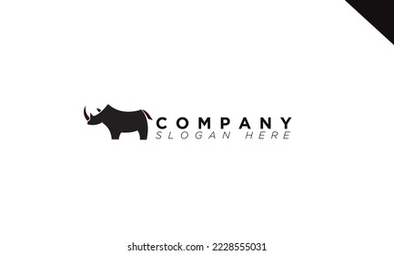 rhino Initials Monogram logo and Icon for branding