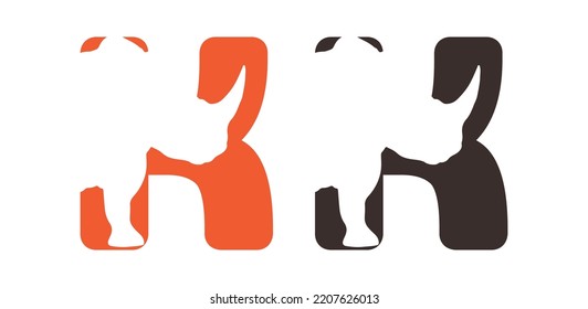 Rhino K Logo Vector Icon Symbol Template. Rhino Vector Illustration. K Rhino Vector