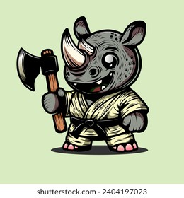 The Rhino Karate Bring the Axe