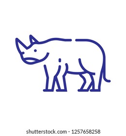 Rhino line icon