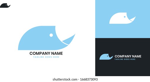 Rhino Logo - All elements on this template are editable with vector software