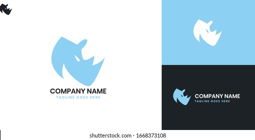 Rhino Logo - All elements on this template are editable with vector software