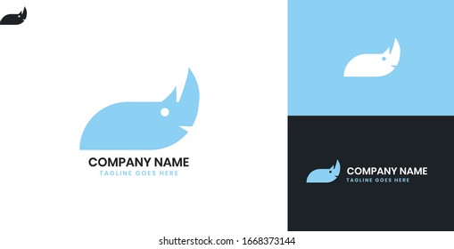 Rhino Logo - All elements on this template are editable with vector software