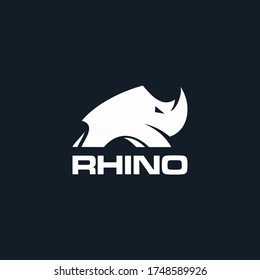 rhino logo animal simple silhouette