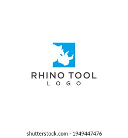 rhino logo, a combination of the logo rhino and a screwdriver on its horn