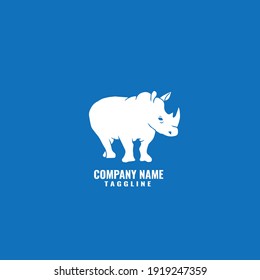 Rhino logo company flat minimalis 